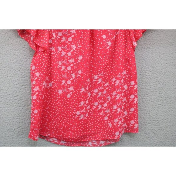 Joie Short Flutter Sleeves Semi-Sheer Top-Lined-Metallics-S/P-Fairy-Cottagecore - Picture 11 of 13
